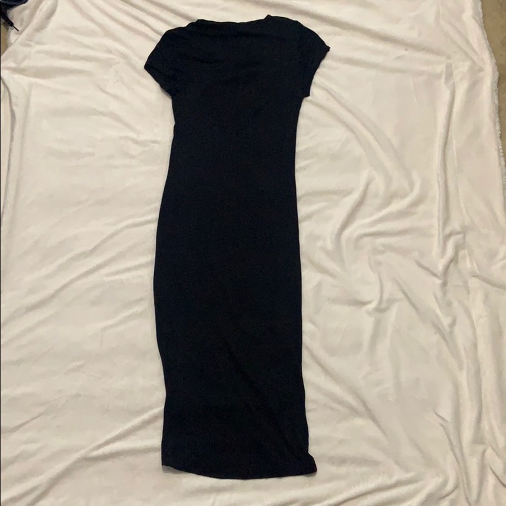 Plain black maxi dress